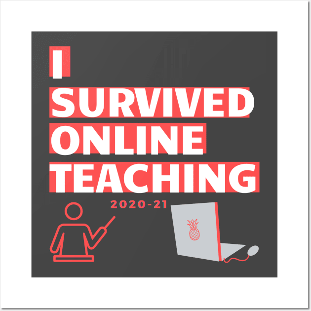 I survived online teaching Wall Art by Roymerch